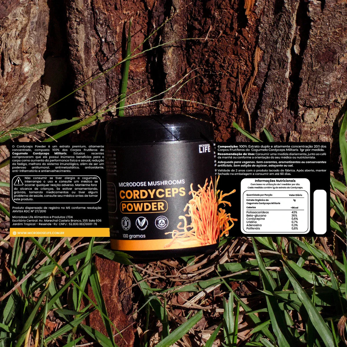 Secreto - Cogumelo Cordyceps Militaris | Extrato em Pó 100gr