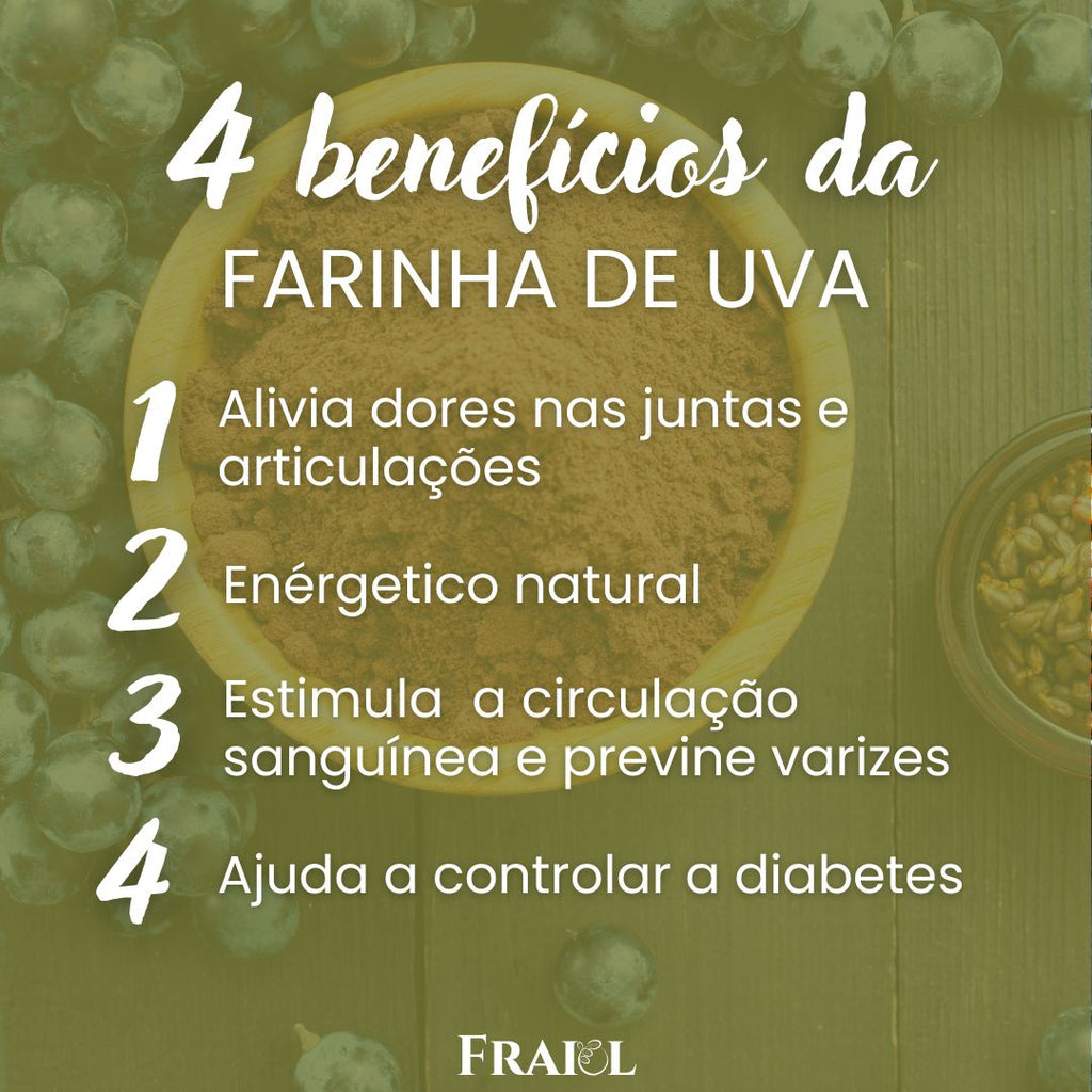 Farinha de uva - 100 % pura